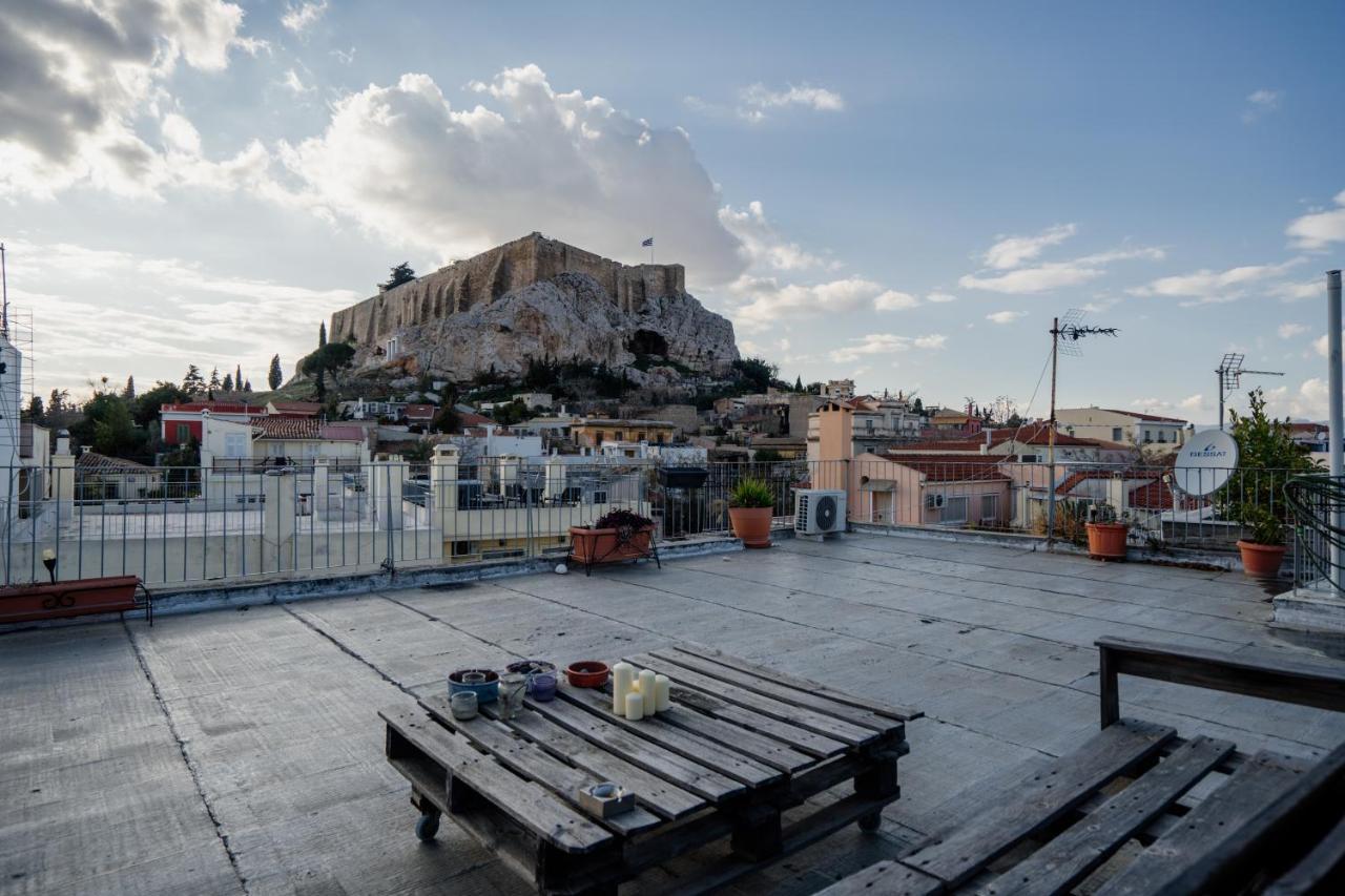 Plaka With Acropolis Rooftop View Access Atenas Exterior foto